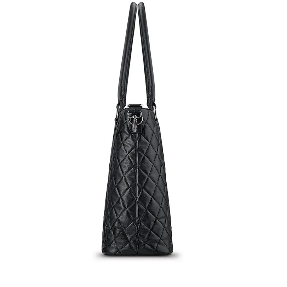 Urban Waldorf Vinyl Tote Bag, Black (CLA852-4)<Solo New York New