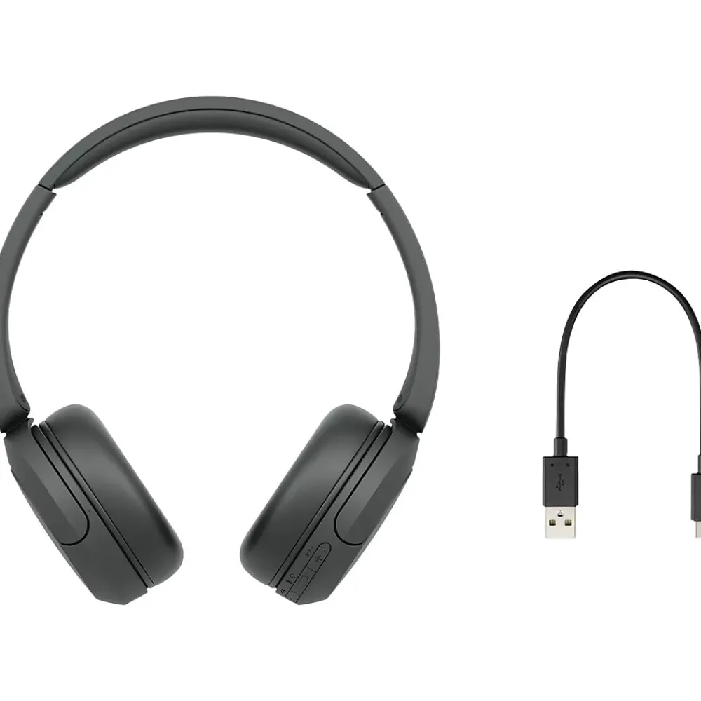 Wireless On-Ear Headphones, Bluetooth, Black (WHCH520/B)<Sony New