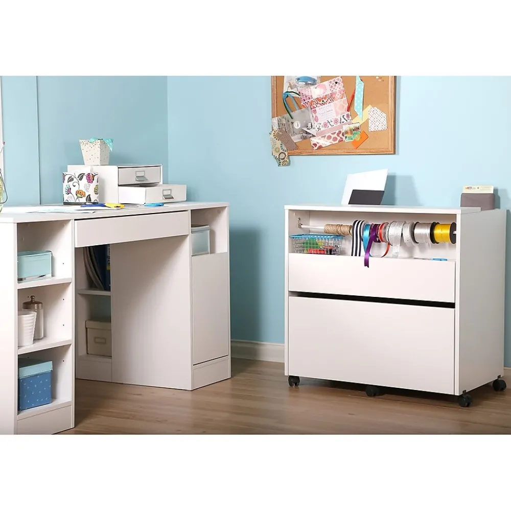 Office Desks*South Shore ™ Crea 30" Craft Table, Pure White (7550727)
