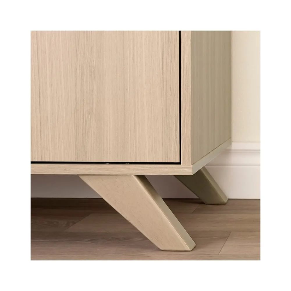 Storage Cabinets*South Shore Helsy 26.75" 2-Drawer Storage Credenza with 4 Shelves, Soft Elm (13301)