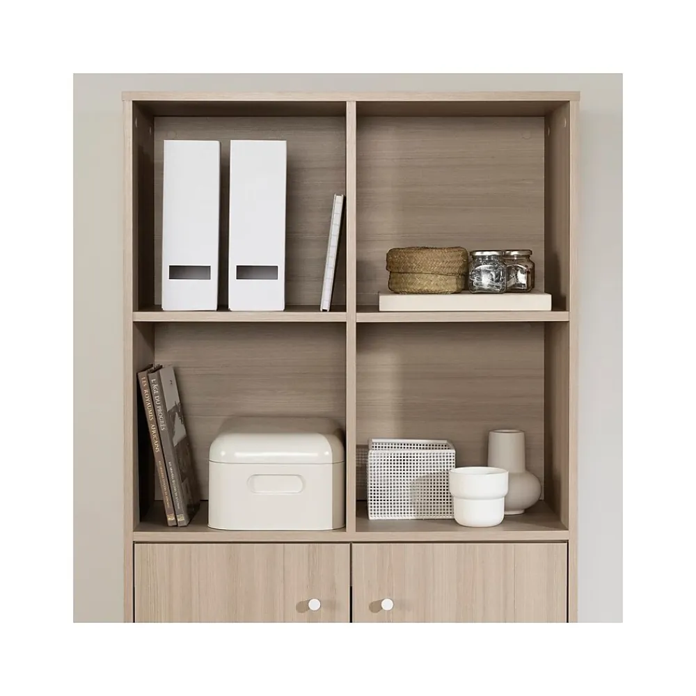 Bookcases*South Shore Helsy 65.25" 6-Shelf Bookcase with Adjustable Shelf, Soft Elm Laminated Particleboard (13869)