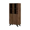 Bookcases*South Shore Helsy 65.25" 6-Shelf Bookcase with Adjustable Shelf, Natural Walnut Laminated Particleboard (13868)