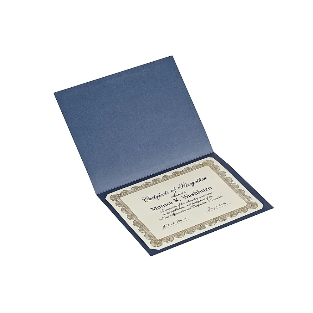 Awards & Certificates*Southworth Certificate Holders, 8.5" x 11", Navy, 5/Pack (PF6)