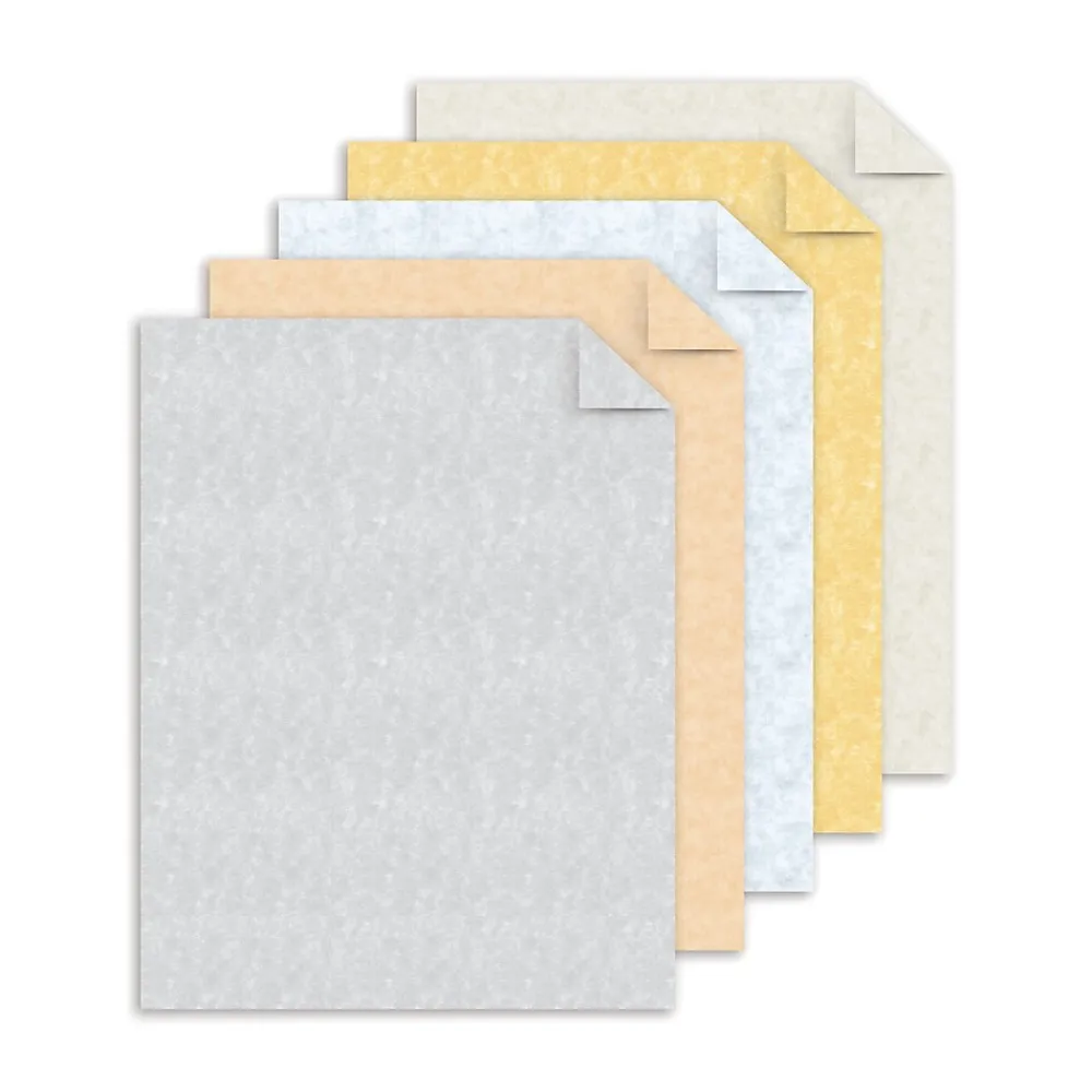 Multipurpose Paper*Southworth Parchment Specialty Sampler Paper, 8.5" x 11", 24 lb., Assorted, 50/Pack (P984S)