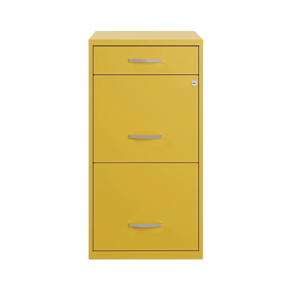 File Cabinets*Space Solutions SOHO Organizer 3-Drawer Vertical File Cabinet, Letter Size, Lockable, Goldfinch (25280)