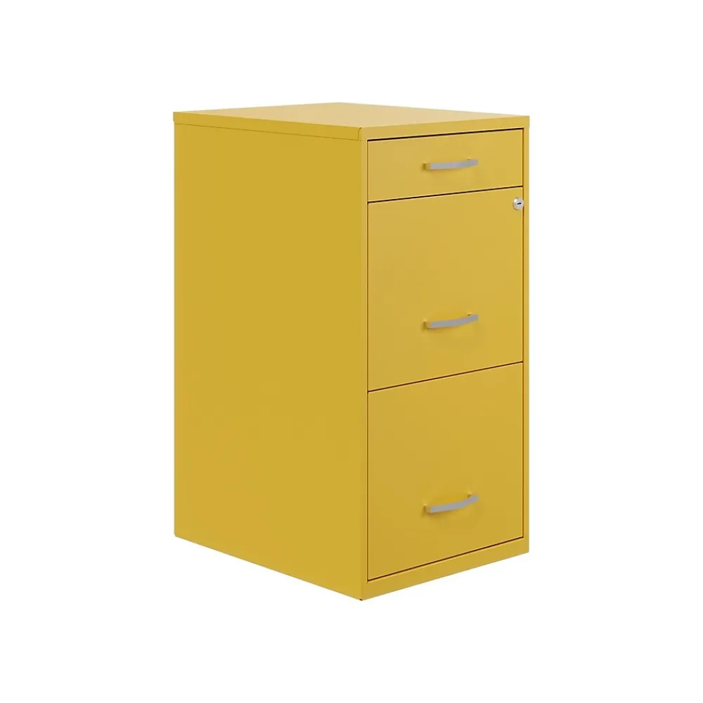 File Cabinets*Space Solutions SOHO Organizer 3-Drawer Vertical File Cabinet, Letter Size, Lockable, Goldfinch (25280)