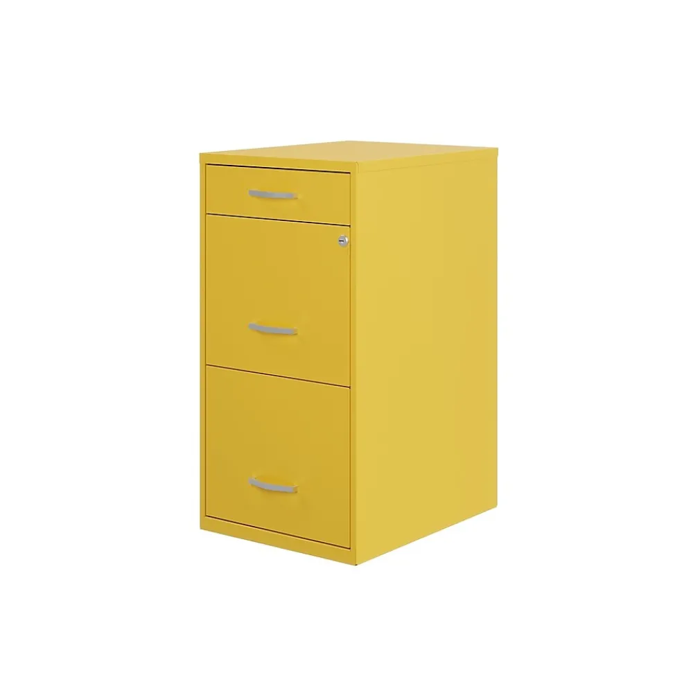 File Cabinets*Space Solutions SOHO Organizer 3-Drawer Vertical File Cabinet, Letter Size, Lockable, Goldfinch (25280)