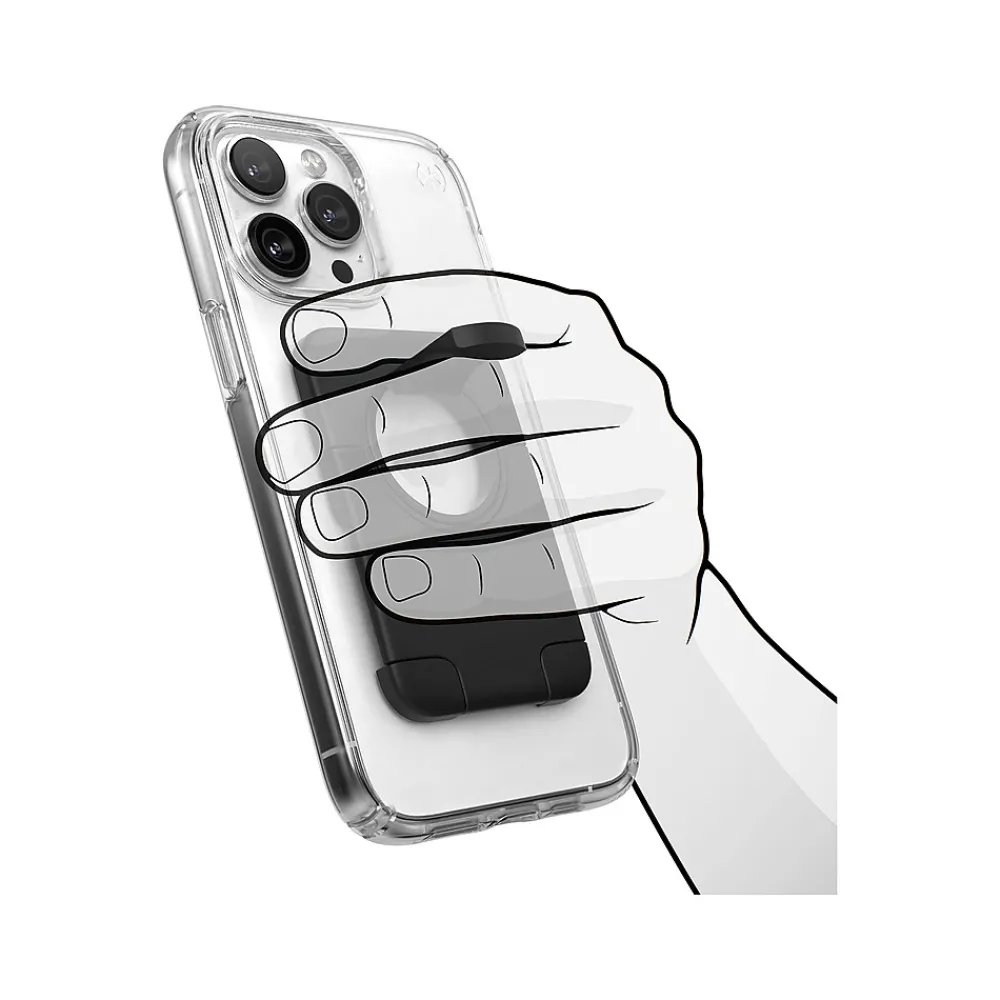 StandyGrip for MagSafe Phone Hand Grip/Viewing Stand with ClockLock, Black (150424-1041)<Speck Hot