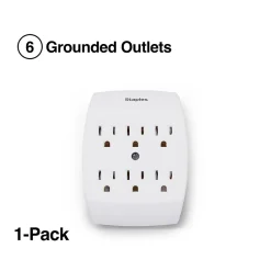Staples 6 Outlet Adapter, White (22145)