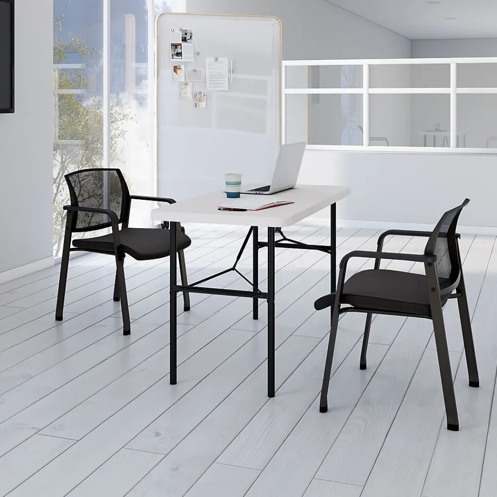 Folding Tables*Staples 4' x 24" Heavy Duty Plastic Folding Table, Gray (79203/54406)