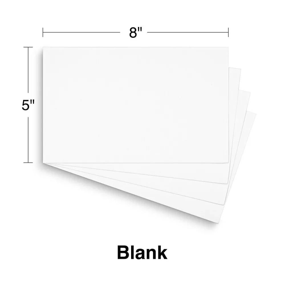 Index Cards*Staples 5" x 8" Index Cards, Blank, White, 500/Pack (TR51005)