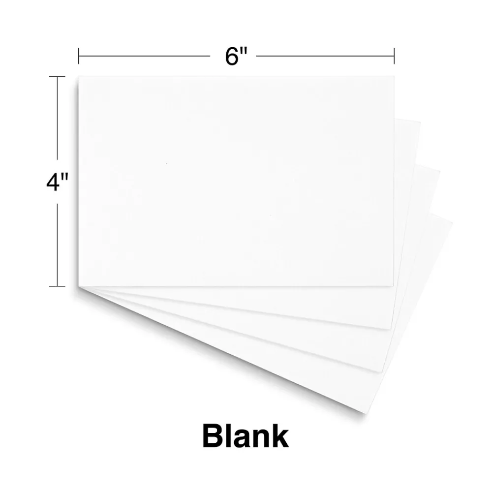 Index Cards*Staples 4" x 6" Index Cards, Blank, White, 500/Pack (TR51011)