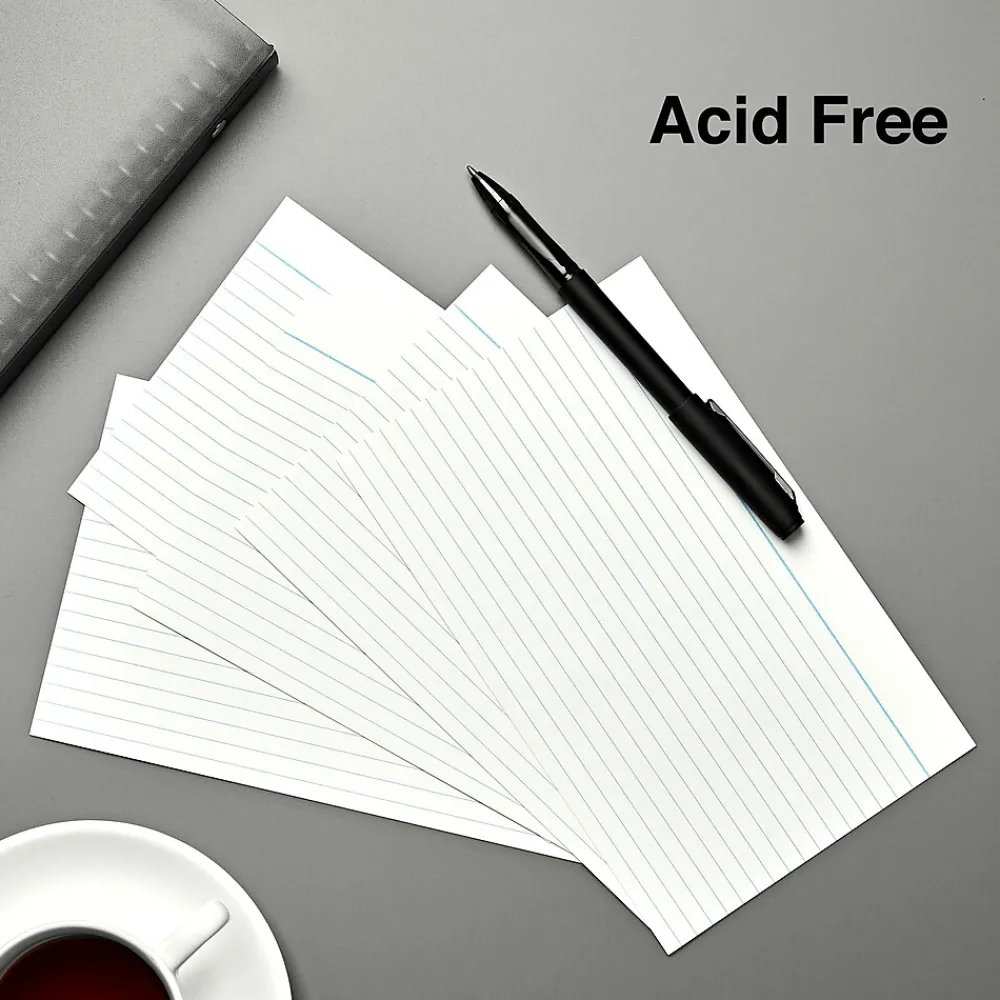 Index Cards*Staples ™ 5" x 8" Index Cards, Lined, White, 100/Pack (TR50987)