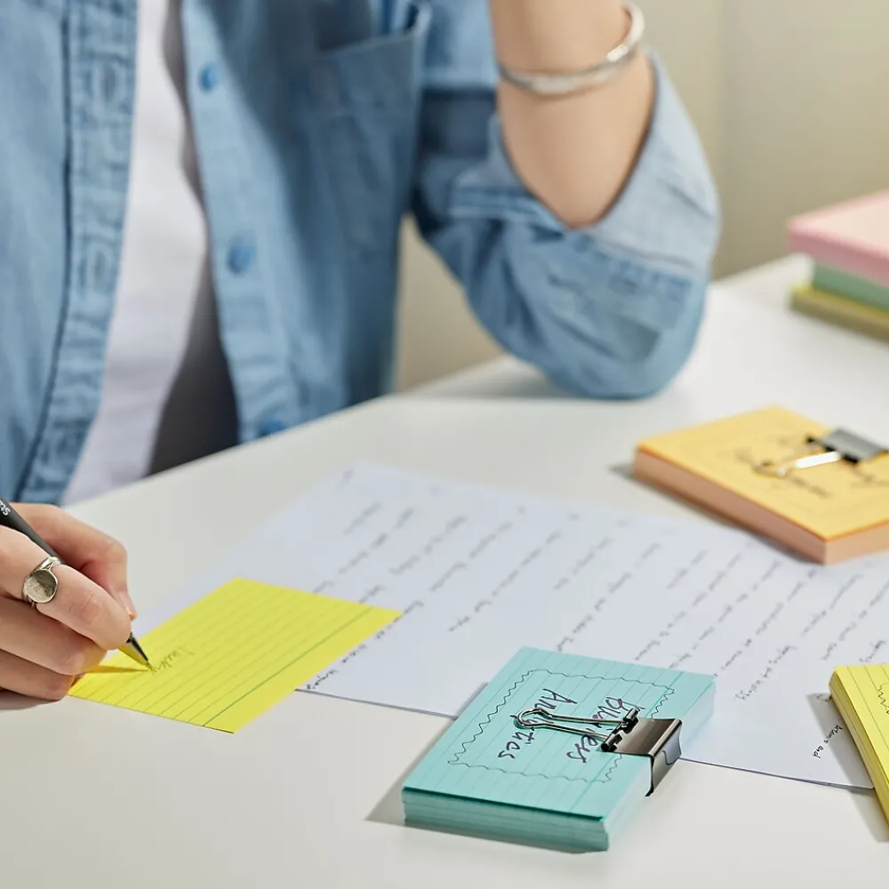 Index Cards*Staples 3" x 5" Index Cards, Lined, Assorted Colors, 300/Pack (TR51002)