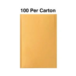 Discount Staples 9.25" x 11" Self-Sealing Bubble Mailer, #2, Kraft, 100/Carton (ST56581B)