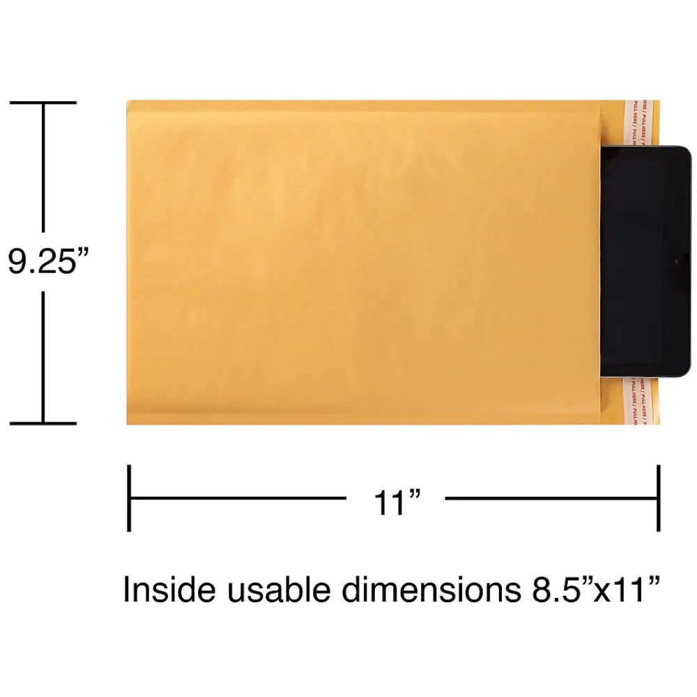Discount Staples 9.25" x 11" Self-Sealing Bubble Mailer, #2, Kraft, 100/Carton (ST56581B)