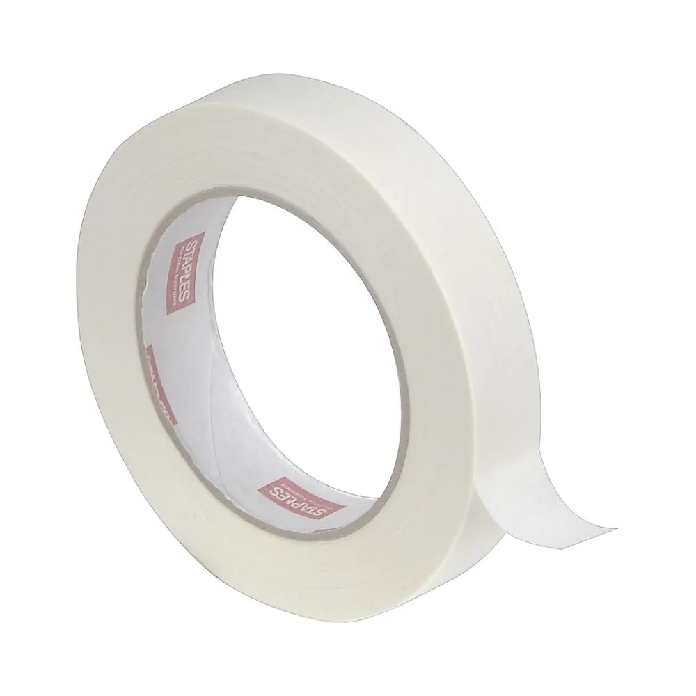 Staples ® 0.7" x 60 yds. Multi-Purpose Masking Tape, Natural, 6/Pack (17535-CC)