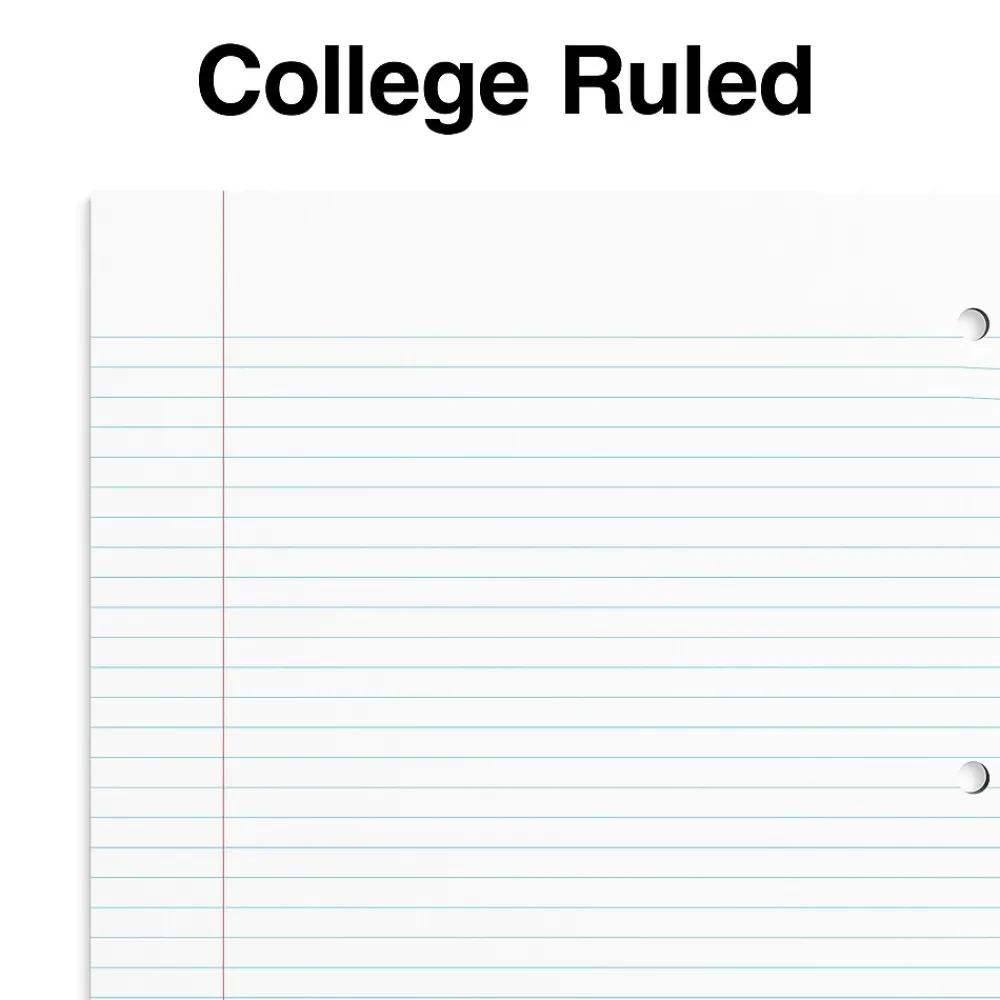 Subject Notebooks|Staples Accel 3-Subject Notebook, 8.5" x 11", College Ruled, 150 Sheets, Colors (ST15758D) Assorted