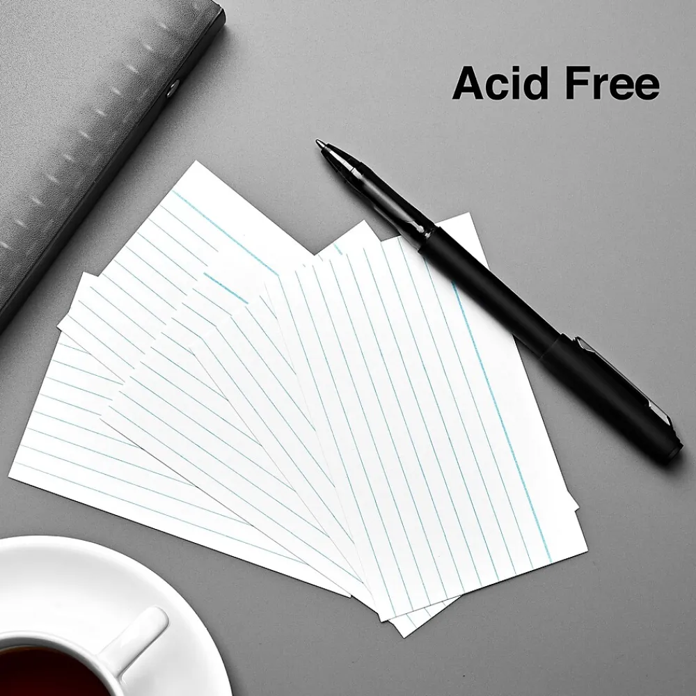 Index Cards*Staples Brand 3" x 5" Index Cards, Lined, White, 100/Pack (ST51013-CC)