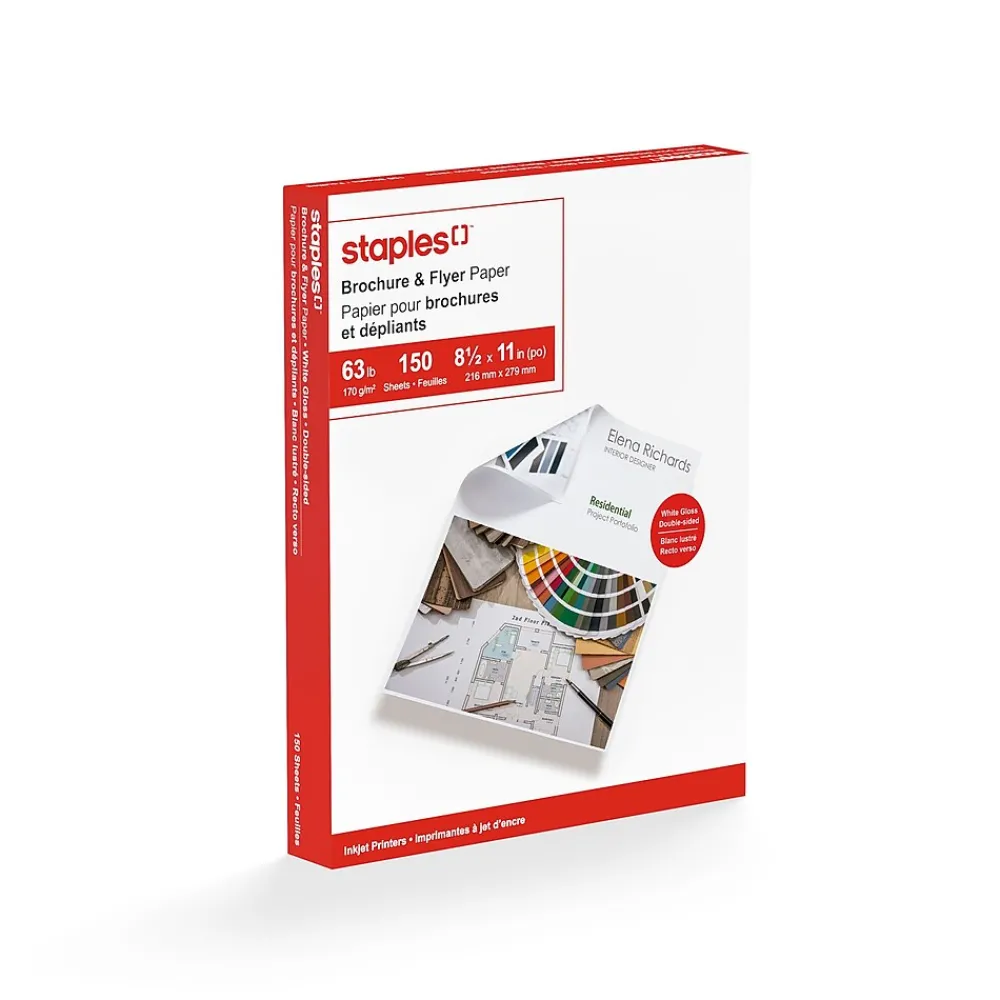 Multipurpose Paper*Staples Brochure & Flyer 8.5" x 11" Multipurpose Paper, 150/Ream (12486)
