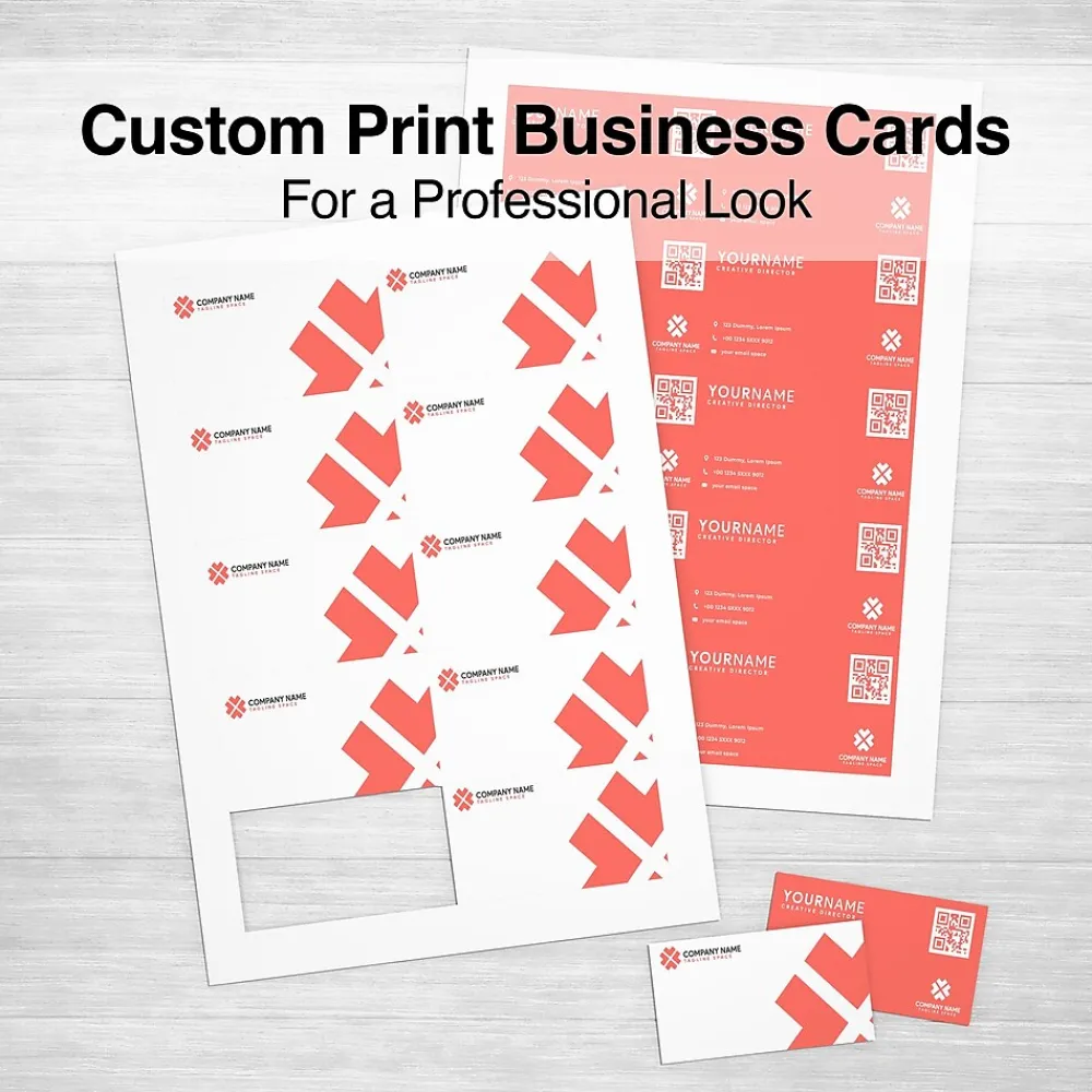 Business Cards*Staples ® Business Cards, 3.5" x 2", Matte White, 1000/Pack (ST12520)