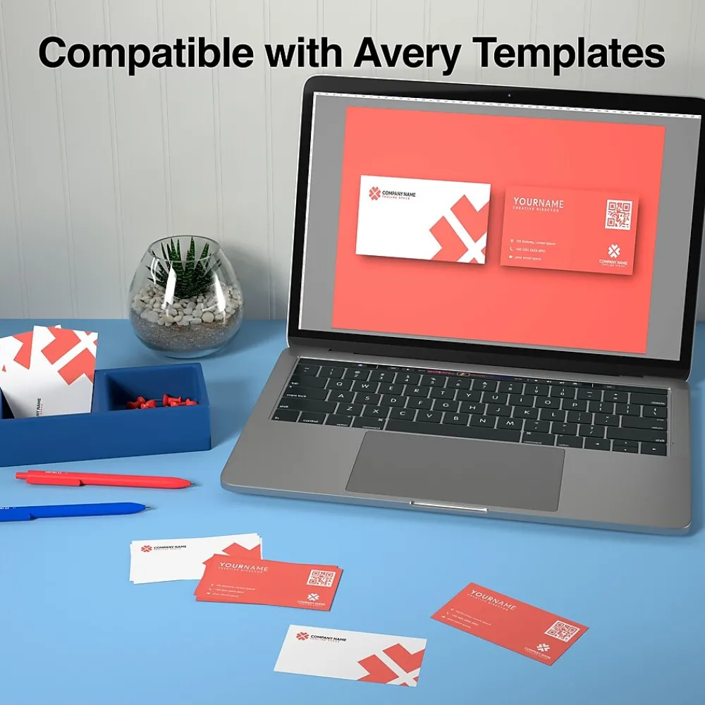Business Cards*Staples ® Business Cards, 3.5" x 2", Matte White, 1000/Pack (ST12520)