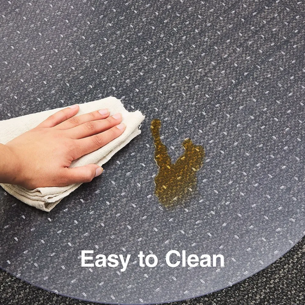 Chair Mats*Staples ® Carpet Chair Mat, Medium-Pile, Clear (20237-CC)