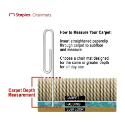 Chair Mats*Staples Carpet Chair Mat with Lip, 45