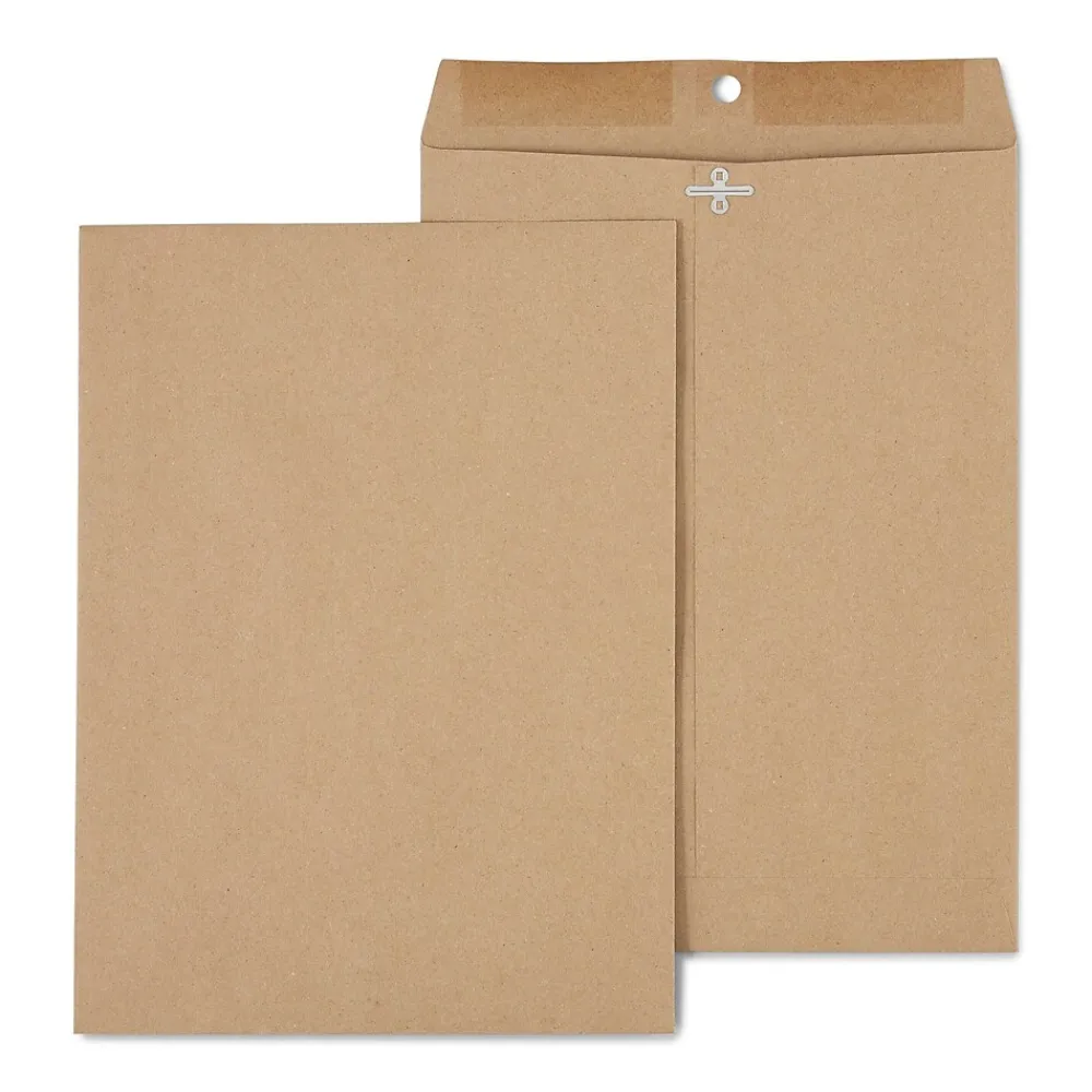 Best Staples Clasp & Moistenable Glue #10 Catalog Envelope, 9" x 12", Natural Brown, 100/Box (ST19964-CC)