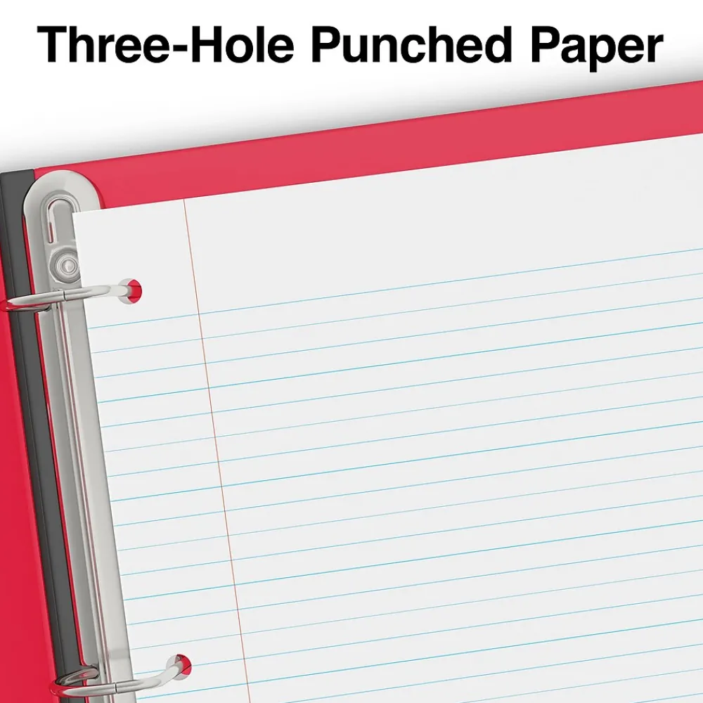 Filler Paper|Staples College Ruled Filler Paper, 8" x 10.5", White, 120 Sheets/Pack, 36 Packs/Carton (TR37427)