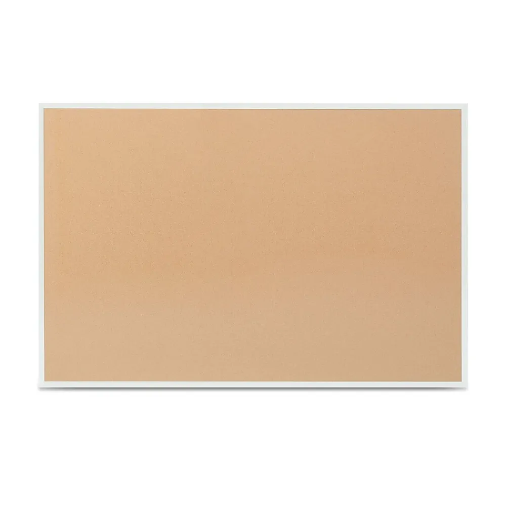 Bulletin*Staples Cork Bulletin Board, Aluminum Frame, 6'W x 4'H (28317-CC)