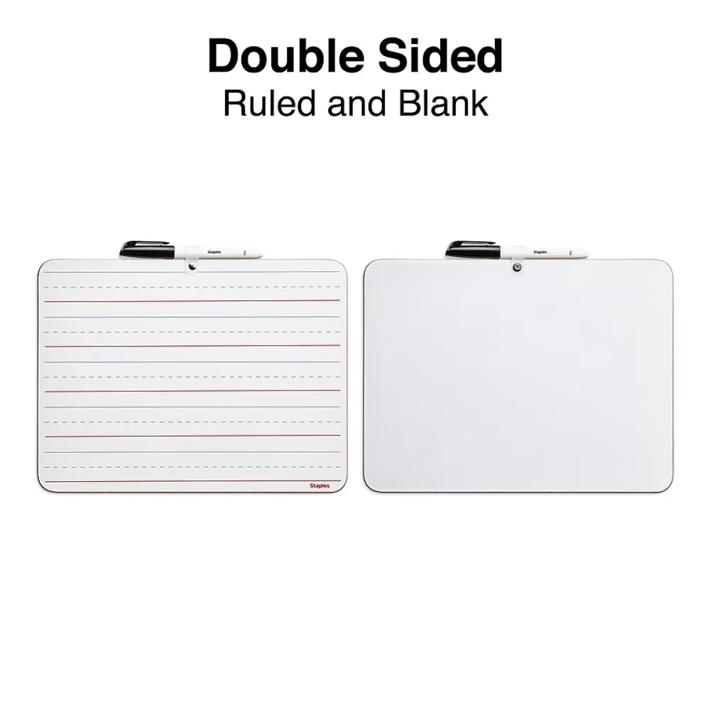 Dry Erase*Staples Dry-Erase Learning Board, 8.9" x 11.8" (44951)