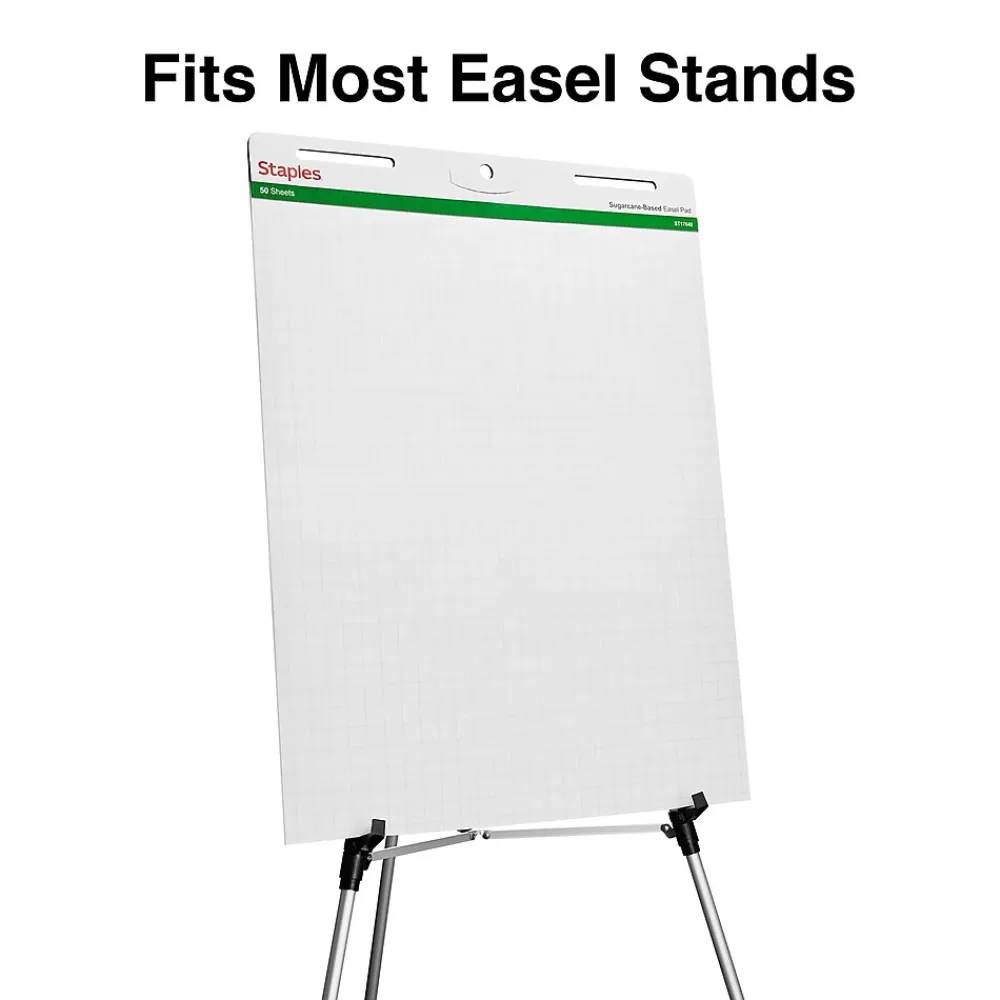 Easel Paper Pads*Staples Easel Pads, 27" x 35", White, 50 Sheets/Pad, 4 Pads/Carton (ST17640)