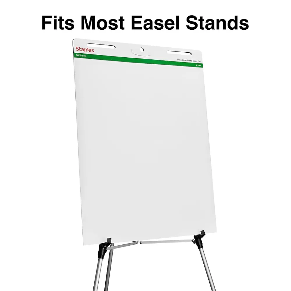 Easel Paper Pads*Staples Easel Pads, 27" x 35", White, 50 Sheets/Pad, 4 Pads/Carton (ST17639)
