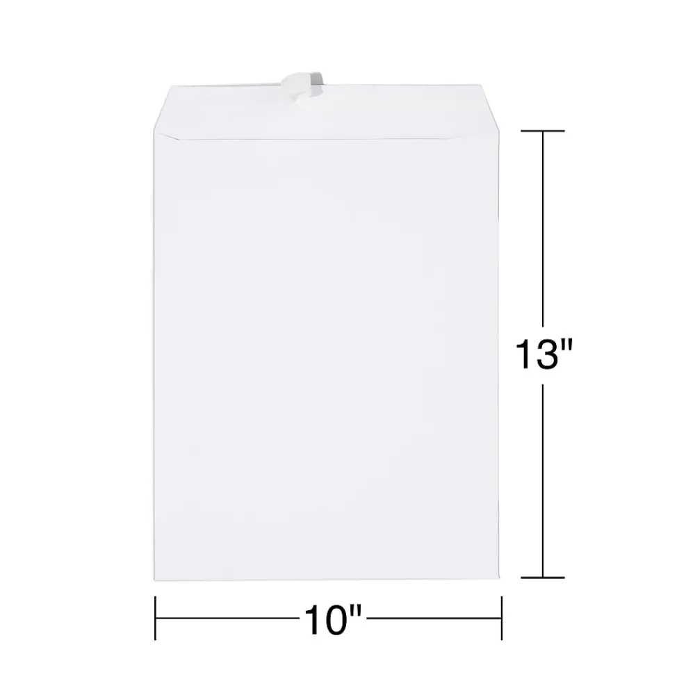Online Staples EasyClose Catalog Envelopes, 10"L x 13"H, White, 250/Box (SPL479886)