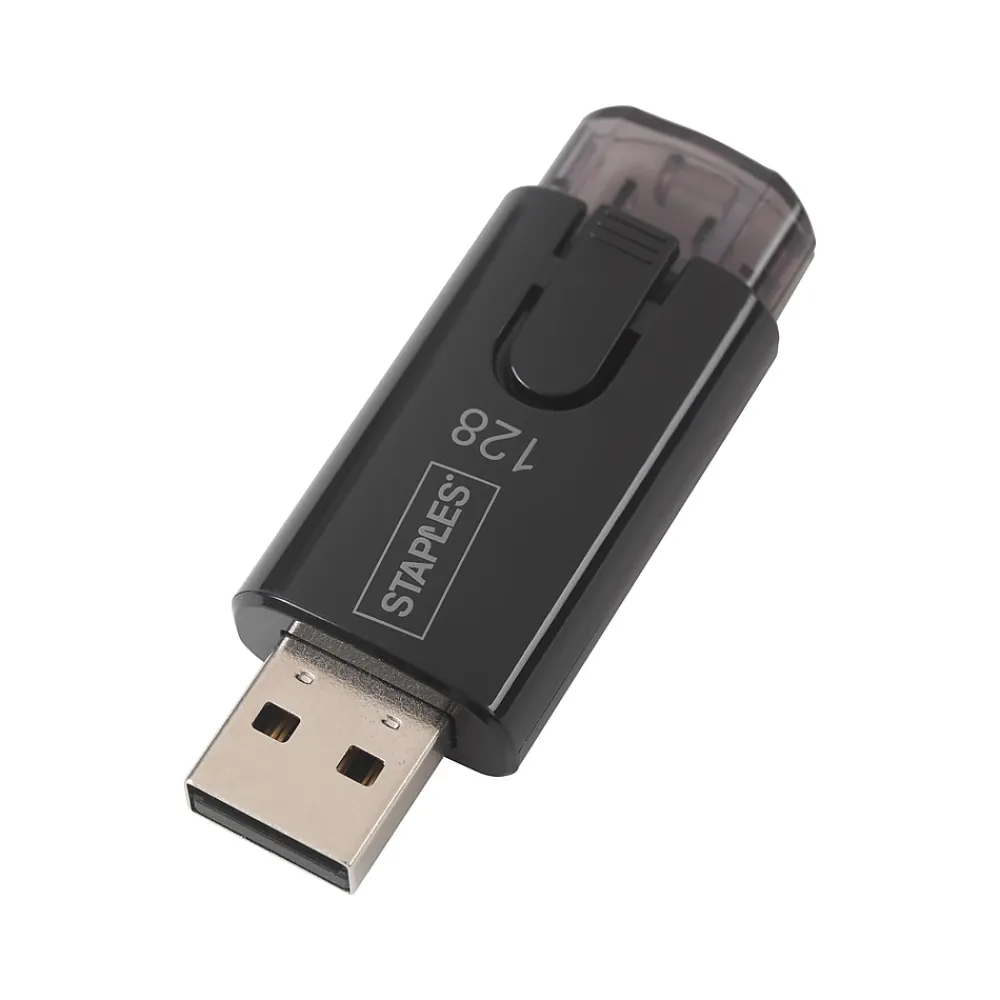 Online Staples 128GB USB 3.0 Type A Flash Drive, Black (27998)
