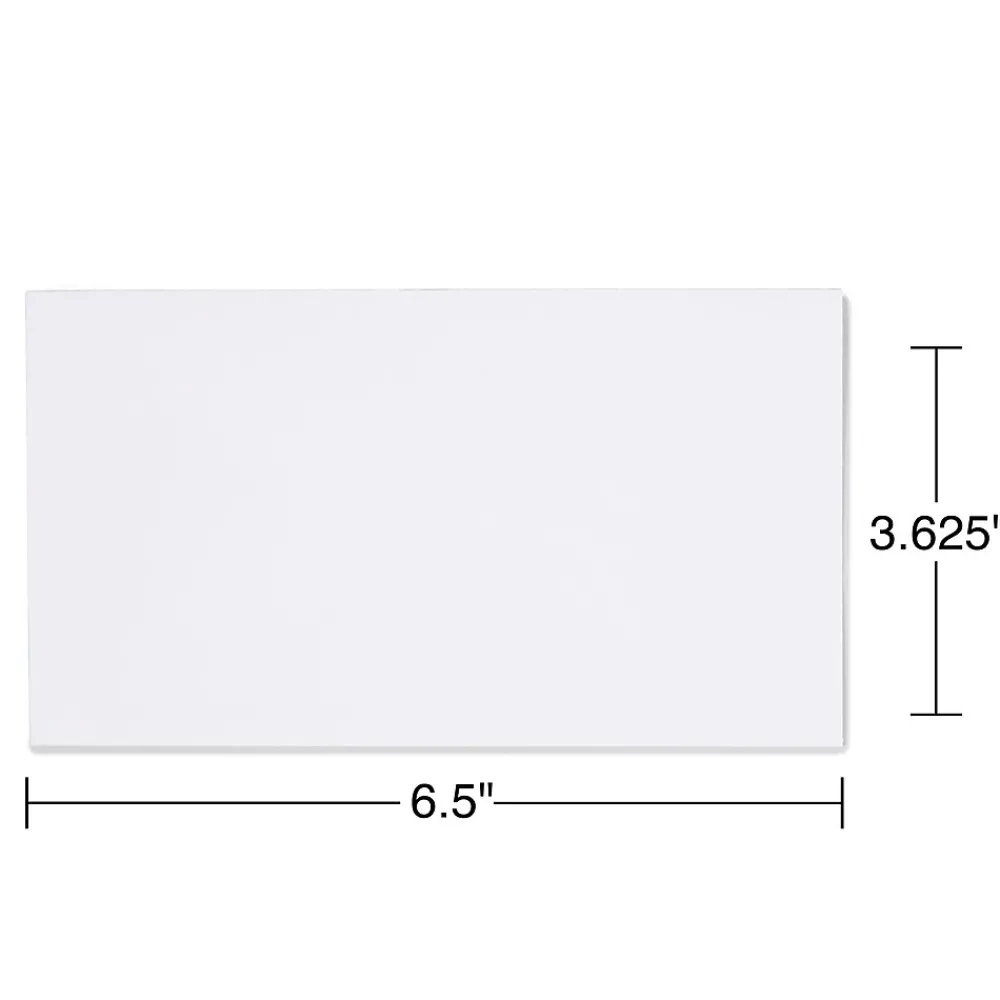 New Staples Gummed #6 Business Envelopes, 3 5/8" x 6 1/2", White, 500/Box (187005N)