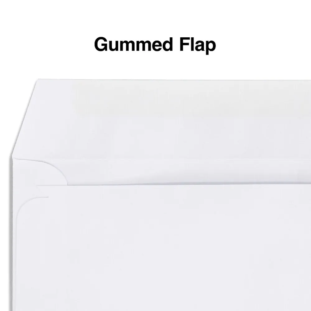 Outlet Staples Gummed Business Envelopes, 4 3/16" x 9", White, 1000/Box (381911/17045)