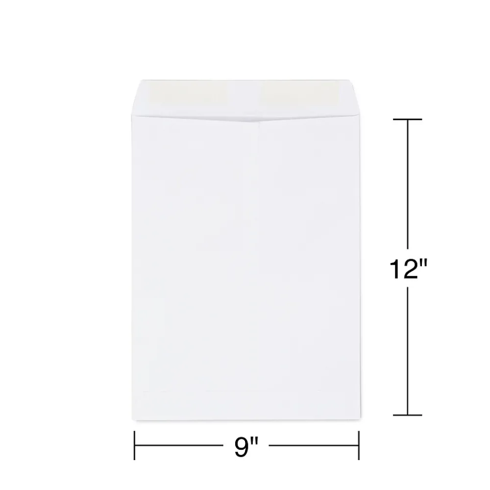 Discount Staples Gummed Catalog Envelopes, 9"L x 12"H, White, 100/Box (50264/47286N)
