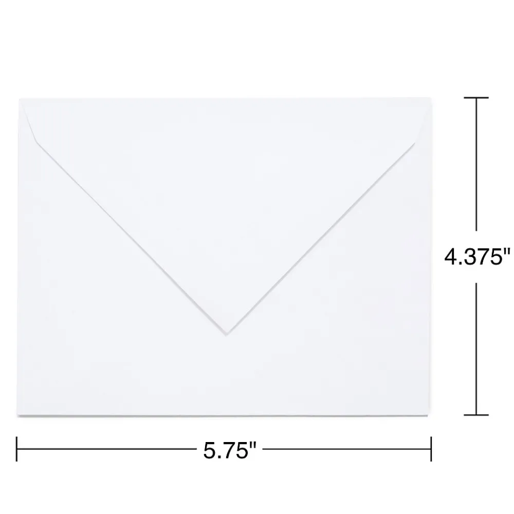 Clearance Staples Gummed Invitation Envelopes, 5 3/4" x 4 3/8", White, 250/Box (266767N)