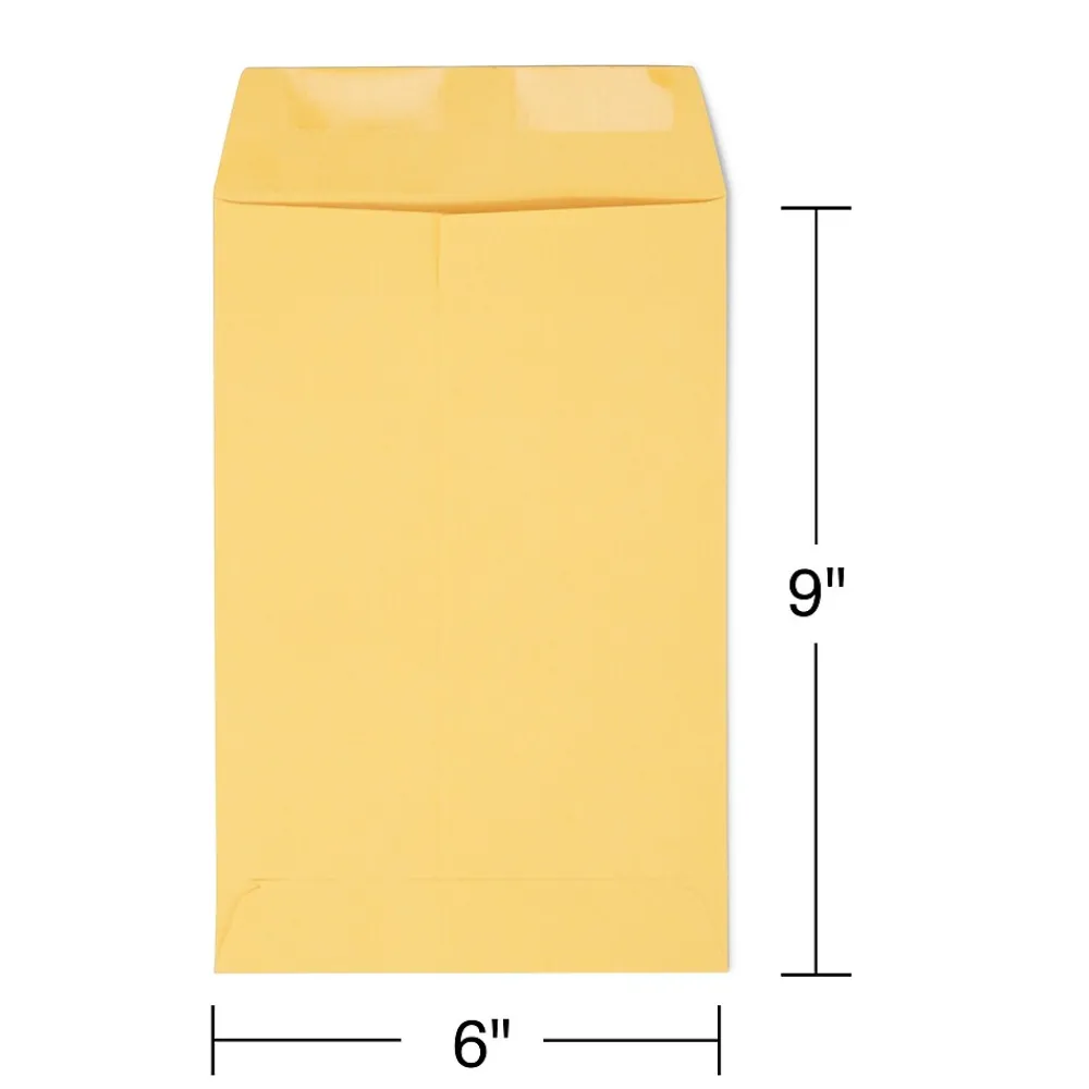 Clearance Staples Gummed Kraft Catalog Envelopes, 6" x 9", Brown, 500/Box (ST381944-CC)