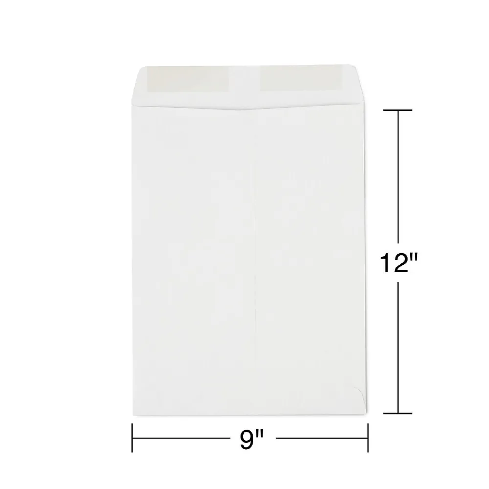 Discount Staples Gummed Kraft Catalog Envelopes, 9" x 12", Gray, 100/Box (SPL381968)
