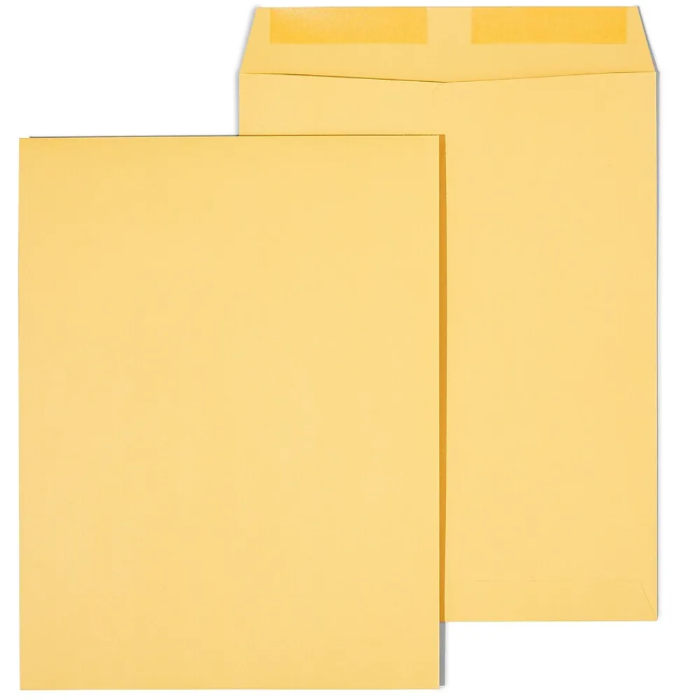 Discount Staples Gummed Kraft Catalog Envelopes, 9.5"L x 12.5"H, Brown, 100/Box (SPL534743)
