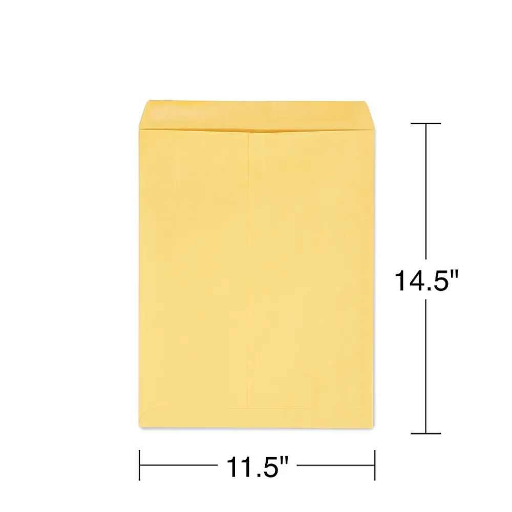 New Staples Gummed Kraft Catalog Envelopes, 11.5" x 14.5", Brown, 100/Box (SPL534776)