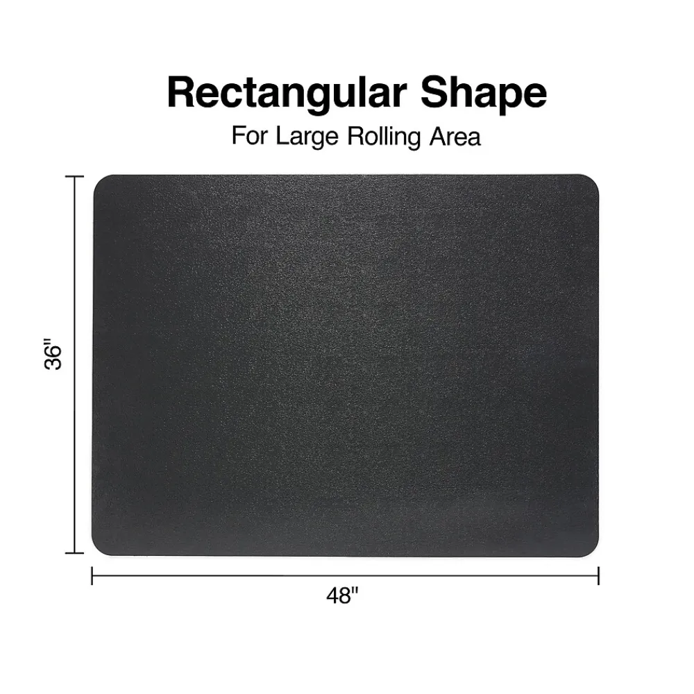 Chair Mats*Staples Hard Floor Chair Mat, 36" x 48", Black (26990)