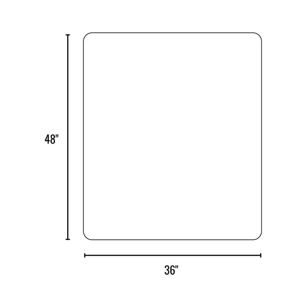 Chair Mats*Staples Hard Floor Chair Mat, 36" x 48", Clear Vinyl (130083)