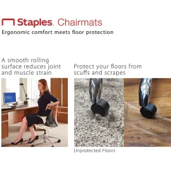 Chair Mats*Staples Hard Floor Chair Mat with Lip, 45