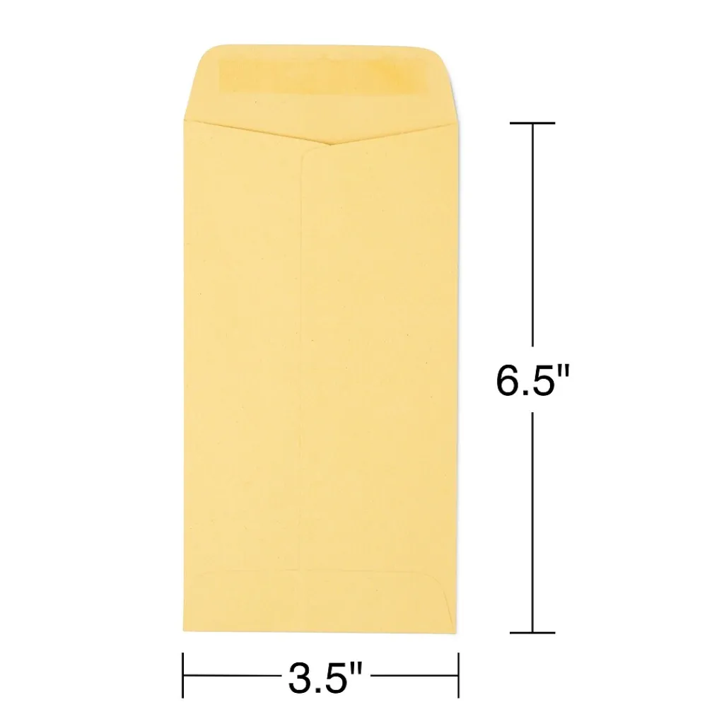 Staples Kraft #7 Currency Envelopes, 3 1/2 x 6 1/2, Brown, 500/Box (SPL17199)