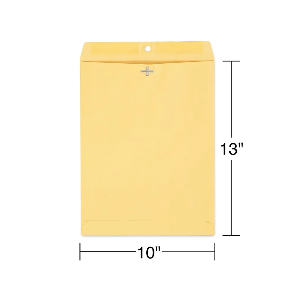Discount Staples Kraft Clasp & Moistenable Glue Catalog Envelopes, 10" x 13", Brown, 100/Box (ST187039-CC)
