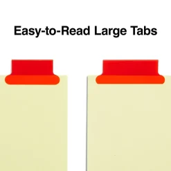 Dividers|Staples Large Tab Insertable Paper Divider, 8 Tabs, Buff with Assorted-Color Tabs, 1 Set (13487/11111)